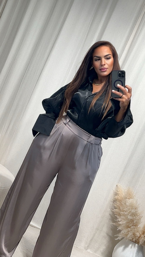 Pantalon satiné ARIANNA pince.